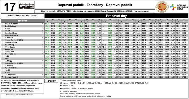 jízdní řád