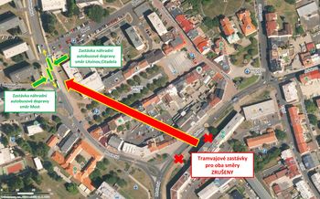 Zastávka náhradní autobusové dopravy LITVÍNOV, OBCHODNÍ DŮM